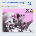 Válvula de bola de brida de almohadilla ISO5211 de acero inoxidable